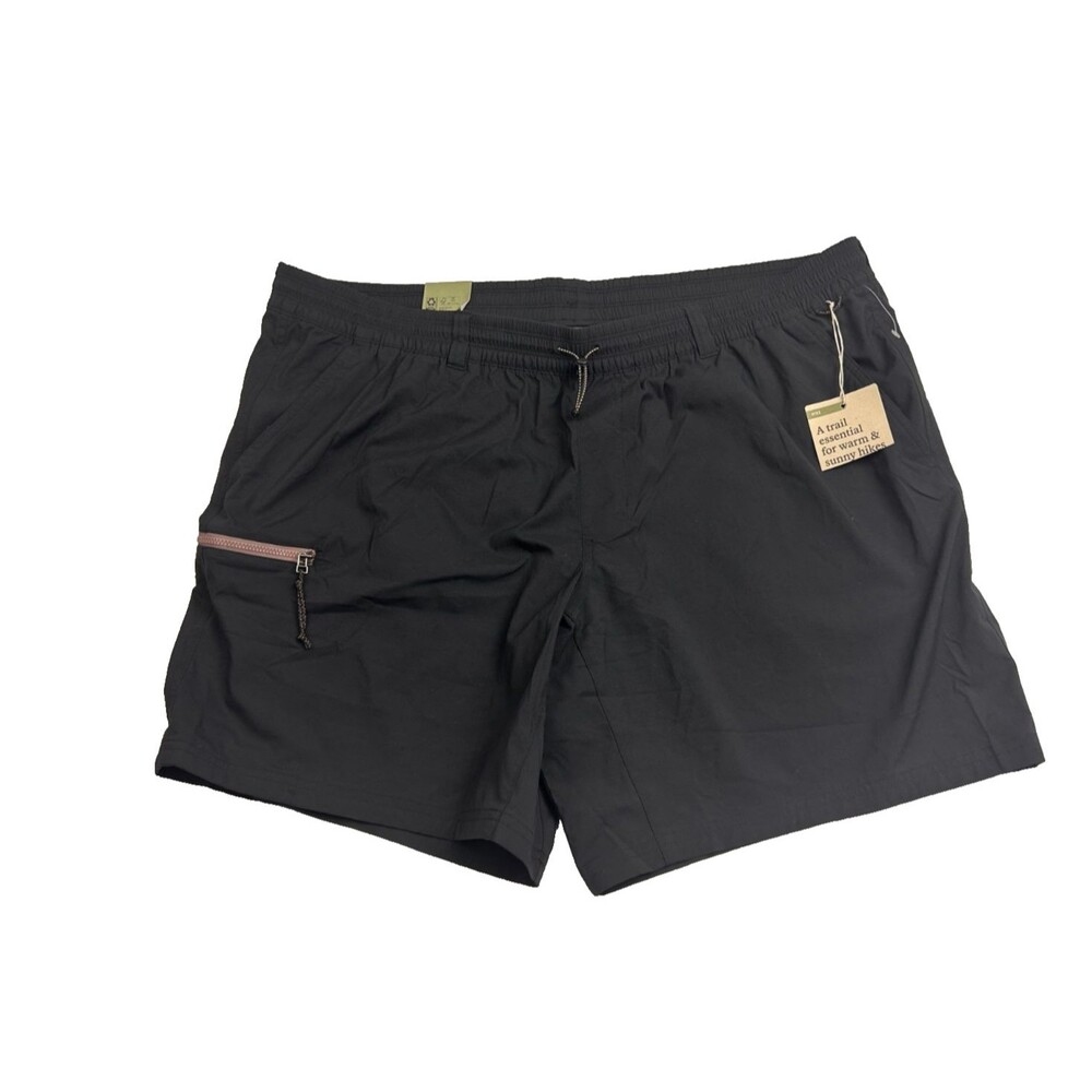 REI Co-op Mens XXL Black Hiking Shorts Lightweight Elastic Waist Trail